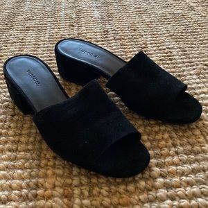 Vince suede slip on sandal